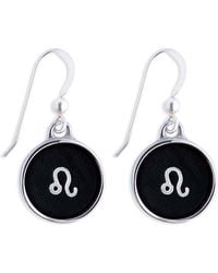 N'damus London - Zodiac Leo Leather Earrings - Lyst