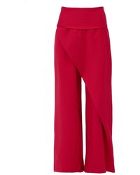 Julia Allert - Wide Leg Trousers Jersey Pink - Lyst