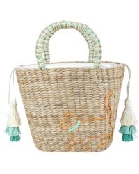 LIKHÂ - Mini Tote Bag With Embroidered Cat - Lyst