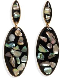 Kate Koel - Statement Jet Abalone Earrings - Lyst