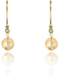 Kaizarin - Topaz Dangly Earrings November Birthstone Earrings - Lyst