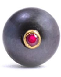 Lee Renee - Peacock Pearl & Ruby Tie Pin - Lyst