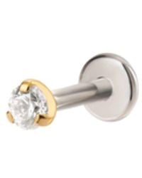 Vanhi - 2.5Mm Martini Set Threadless Flat Back Titanium Cartilage Stud - Lyst