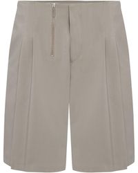 Pcfg - Neutrals Cotton Woven Short With Zip - Lyst
