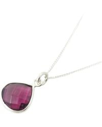 Harfi - Tourmaline October Birthstone Sterling Necklace - Lyst
