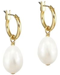 Biko Jewellery - Freshwater 2-In-1 Hoops - Lyst