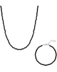 Spero London - Natural Spinel Sterling Necklace Bracelet Set - Lyst