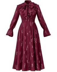 RainSisters - Floral Midi Dress With Ruffles: Hearts Desire - Lyst
