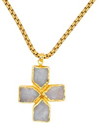 Isolated Jewellery - Moonstone Cross - Lyst