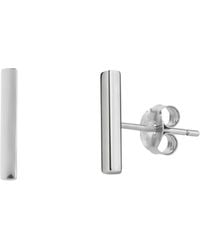Spero London - Bar Stud Plain Earring Sterling - Lyst