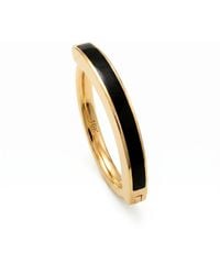 Zahav Jewelry - 10K Solid 14G Huggie Clicker Belly Hoop With Enamel - Lyst