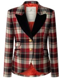 The Extreme Collection - Neutrals Tartan Wool Blazer Duncan - Lyst