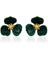 Milou Jewelry - Dark Bloom Flower Earrings - Lyst