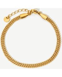 Elk & Bloom - Triple Beaded Satellite Chain 14K Link Bracelet - Lyst