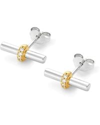 Dinny Hall - My World Mixed Metal T-Bar Stud - Lyst