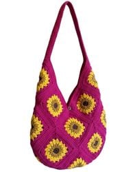 Ana Chic - Sunflower Handmade Crochet Shoulder Bag - Lyst