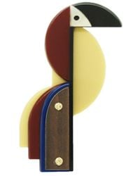 Gissa Bicalho - Handmade Acrylic Brooch Toucan Kahki - Lyst