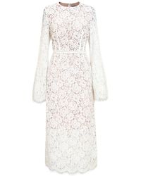 Smart and Joy - Bustier Lines And Tulip Sleeves Lace Dress - Lyst