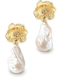Astor & Orion - Poppy Baroque Pearl Drop Earrings - Lyst