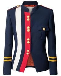 The Extreme Collection - Military Jacket With Epaulets And Buttons Claudia London - Lyst