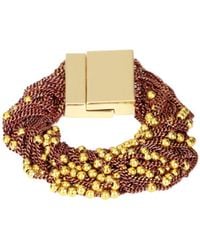 Saachi - Beaded Chain Marsala Bracelet - Lyst