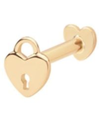 Vanhi - 14K Solid Lock Flat Back Stud - Lyst