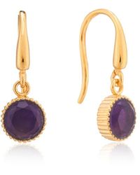 Auree - Barcelona February Birthstone Hook Earrings Amethyst - Lyst