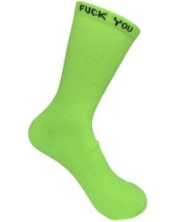 HIGH HEEL JUNGLE by KATHRYN EISMAN - Neutrals Neon Statement Sock - Lyst