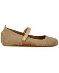 Rag & Co - Neutrals Nordeux Velcro Strap Mary Jane Ballerinas - Lyst