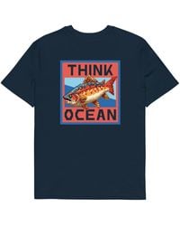 Anchor and Crew - Think Ocean Fish Pixel Art Organic Cotton T-Shirt - Lyst