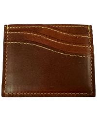 VIDA VIDA - Wave Tan Leather Card Holder With Stitch - Lyst