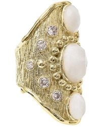 Farra - Moonstone Statement Ring - Lyst