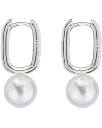 Ora Pearls - Aetis Pearl Hoop Earrings - Lyst