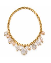 Lalinde - Sunset Baroque Pearl Necklace - Lyst