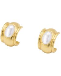 Uchi and Soto - Enso Moonstone Huggie Hoop Earrings - Lyst