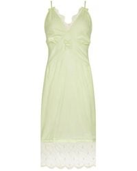 Lisa The Label - Bow Belle Mint Silk Shell Slip Dress - Lyst