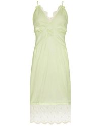 Lisa The Label - Bow Belle Mint Silk Shell Slip Dress - Lyst