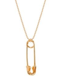 True Rocks - 18Kt Plated Large Safety Pin Pendant - Lyst