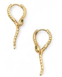 Miss Cecilia - Snake Hoop Earrings - Lyst