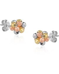 Spero London - Rose Sterling Dorissa Beaded Stud Earring - Lyst