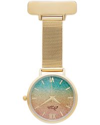 Bermuda Watch Company - Annie Apple Aurora Glitter Mesh Nurse Fob Watch - Lyst