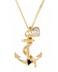 Lee Renee - Anchor & Heart Diamond Necklace – - Lyst