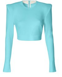 AGGI by HALEWSKI - Zoey Radiance Long Sleeve Crop Top - Lyst