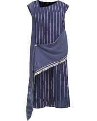 Smart and Joy - Asymmetric Stripe Trapeze Midi Dress - Lyst