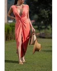 Le Trap - Portofino Dress Coral - Lyst