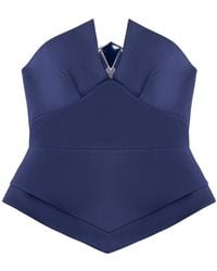 Nocturne - Strapless Sculpted Bustier Top - Lyst