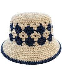 Springmoonatelier - Neutrals Handmade And Cream Crochet Bucket Hat – Lightweight Summer Raffia Hat - Lyst