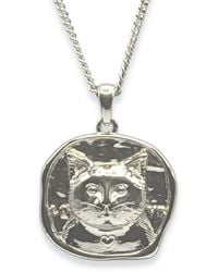 Frenvyrn - Lars Cat Coin Necklace, Sterling - Lyst