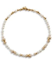 Kasun - Pearl Droplets Necklace Vermeil - Lyst