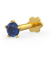 Cervin Blanc - Sapphire Nose Pin Screwbacks Natural Gemstones Stud Nostril Piercing - Lyst
